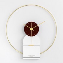 인테리어 벽걸이 벽 시계 북유럽 모던 거실, 기본, 화이트(46*49 CM)