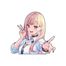 ikigomu-Kitagawa Marin Hitting Windows Anime Sono Bisque Doll wa Koi wo Suru Decal Sticker for Car/T