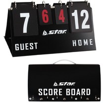 일루몬트 PP소재로 내구성이 좋고 물에 영향이 없는 스타스포츠 휴대용 스코어보드 점수판, 단품