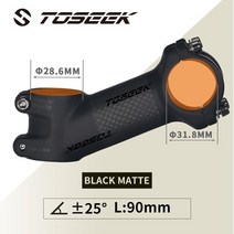콕핏 렉마운트 스템 마운트 거치대 toseek 31.8mm 탄소 섬유 mtb 줄기 2535도 자전거 줄기 초경량 자전거 테이블 708090100mm mtb 전원 자전거 액세서리, 25도-90mm-매트