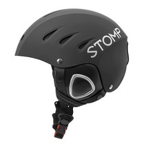 STOMP 스키 및 스노보드 스노우 스포츠 헬멧 내장 포켓 이어 패드 포함 무선 드롭인 헤드폰용 (매트 블랙 XL), Medium