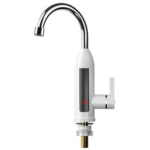 미니냉온수기 3000W 220V 가정용 주방 스테인레스 스틸 전기 수도꼭지 순간 온수 이중 사용, 01 White