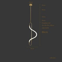 LED 북유럽 황금 흰색 미니멀리즘 디자이너 램프 조명 펜던트 식당용, 66.86cn - Silver (chrome)-Dimm