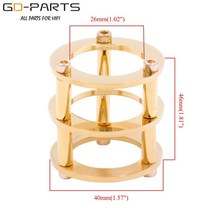 chromegold plated 황동 진공관 보호대 el34 300b 12ax7 6v6 6l6 hifi 빈티지 오디오 증폭기 diy, 12ax7-g용