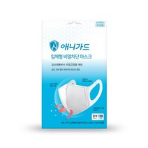 애니가드입체형비말차단마스크 KF-AD 비말 차단 마스크 새부리 대형 60매 (3매입X20팩) 귀 편한 일라스틱 밴드, 3개입, 20개, 흰색