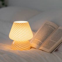 스탠드업 스포아 단스탠드 조명 감성 인테리어 침실 무드등, 토네이도 화이트, LED 전구색(노란빛) 3~5W