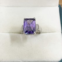 Cellacity 클래식 실버 925 보석 반지 매력 여성 사각형 노란색 웨딩 파티 도매 선물 크기 6-10