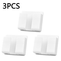 Punch Free Wall Mounted Organizer Storage Box Mobile Phone Charging Stand Air Conditioner TV Remote, 03 3pcs