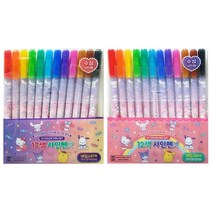 산리오 캐릭터 12색 사인펜 싸인펜 신학기 입학 미술 준비물 랜덤