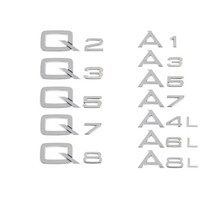 아우디 A1 A3 A4L A5 A6 A7 A8L Q2 Q3 Q5 Q7 Q8 용 3D 크롬 도금 광택 블랙 ABS TDI TFSI 후면 로고 스티커 부품 스타일링, 5.은 - A4L