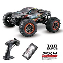 Starwayer RC카 고속 1:10 4WD 오프로드 고속 드리프트 몬스터 트럭 라디오 리모컨 레이싱카 방수 성인, 빨간색