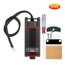 레이저커팅기 레이저가공 업그레이드 5500mW 레이저 모듈 헤드 450nm 블루 절단 기계 CNC DIY 목재 마킹, 02 Black 10W
