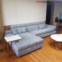 모디쉬갤러리 구스 누박 4인용 카우치 쇼파 S클래스 천연가죽 명품 통가죽 고급 쇼파, 우측, 4인용 카우치 소파, 태풍네이비투톤