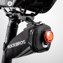 rockbros 1l mini bike bag 안장 가방 휴대용 refletive tail seatpost 라이딩 스토리지 mtb bike bag accessories, c28bk