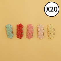 D11 반짝이 꽃 빗살 애견 핀 20개, 없음, 모두사 1