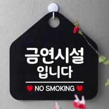 [바보사랑] 오픈 사무실 문 실내 걸이용 포맥스 화장실 금연 안내판 팻말 제작 286금연시, 옵션1:286금연시설입니다 / 옵션2:블랙판+문구화이트