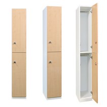 락카원 LPM 2단 락카장 락커 라카 캐비넷 탈의실 사우나장 골프장 사무용 목재 2인용 옷장, 엠보손잡이(실버), 화이트