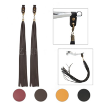 Ogfaour 모터사이클 할리데이비슨 테슬 오토바이 악세사리 가죽 극세사, 다크 브라운 + 1개