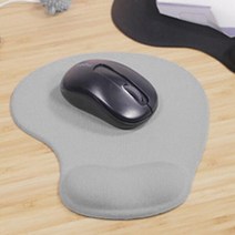사무직 디자이너용 손목보호쿠션 마우스패드 컴퓨터용품, 그레이