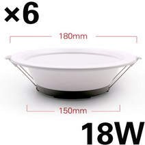 조명 정원 간접 매입등 매립 매립등 스마트 전구 6PCS LED 통 천장 5W 7W 12W 18W 핫 화이트멋진 화이트 실내 led AC 220V 230V 240V, 18w_CHINA | cold white