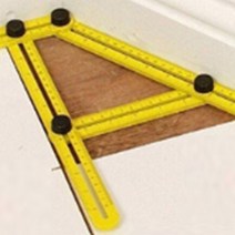 타일각도자 4관절 목공용 장판 재단용 각도기 측정기, 1개