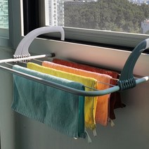 튼튼한 아기 빨래 건조대 창틀 빨랫대 옷 손수건 문틀 창문형 좁은 집 자취생 필수품 베란다 오피스텔 원룸형 창문 난간 빨래대 미니 소형 원룸 수건 속옷 세탁실 걸이