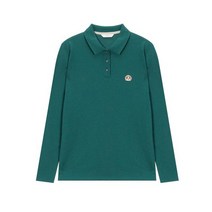 [헤지스 여성] [[21FW]] HSTS1D701E3 그린 퍼피자수 면혼방 긴팔카라티셔츠