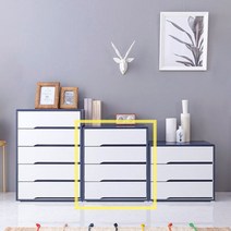 [수납선반] 아나스 600 4A1x7ExA4 단 서랍장 N/W:JT+N1, 네이비, 본상품선택