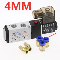공압 전기 솔레노이드 밸브 5 방향 2 위치 제어 공기 가스 마그네틱 밸브 12V 24V 220V 코일 볼트 4mm-12m, 01 PC 4mm Fittings_02 DC24