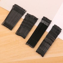 36/60 x 블랙 헤어핀 여성용 헤어 클립 레이디 바비 핀 보이지 않는 웨이브 스트레이트 그립 머리핀 스타일링 도구 액세서리, 04 60pcs 4.5cm Wave
