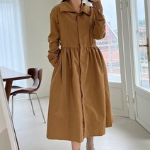 아나카프리 아나카프리 주름 바바리 원피스_CHG2FOP087A
