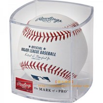MLB 메이저리그 공인구 야구공 (큐브포장) (2015~현재) 공식게임볼 박스형 롤링스, 싱글 플런저 투명 케이스