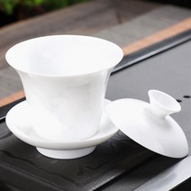 [순수] 마음휴식 도자기 개완 백자 뚜껑 다기 찻잔, 본상품선택