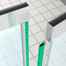아이손 교체용 강화도어 손보호대 상가 유리문 손끼임방지 고무패킹 손낌방지, 28mm(고무+알루미늄), 2300mm, 빨강