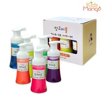 망고버블 거품물감 100ml 형광6색 핑거페인팅물감/망고버블물감/, 망고버블 형광6색 1세트