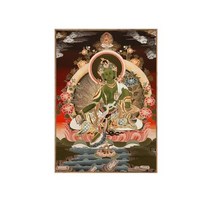 불교 장식품 중국어 장식 그림 Thangka 석가모니 부처님 동상 민족 녹색 타라 부의 신 현관 선 틀 Cuadros, 30x40cm no frame+CF821-4