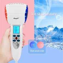 핫 콜드 해머 페이스 케어 뷰티 마사지 레드 블루 LED 광자 회춘 리프팅 및 퍼밍 USB 충전식 페이셜 Machine46, 상자 포함