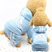 강아지 봄옷 닥스훈트옷 Adidog-애완동물 옷 가을 및 겨울용 최신 애완 동물 중소형 럭셔리한 치와와 4 발 스웨터, [06] XXL, [06] sky blue