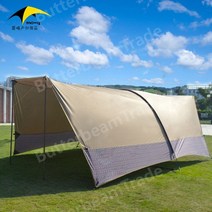 캐노피 천막 대형 캠핑 야외 햇빛 비 방수 가림막, 카키 하피 캐노피
