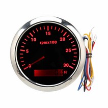 타코메타 타코미터 85mm 자동차 보트 시간 포함 6000RPM 게이지 범용 해양 요트 오토바이, 07 BN 0-6000RPM