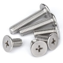 M6 10개 실버 십자 저두 볼트 CM 크로스 필립스 플랫 헤드 스테인리스 스틸 서스 304 나사 볼트, M6 (10pcs), 14mm