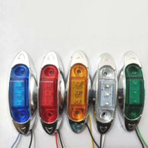 캠핑카 부품 카라반트레일러 트럭 용 1224v 3led 사이드 마커 라이트 사이드 클리어런스 마커 라이트, 1 개 노란색