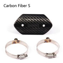 오토바이 머플러 소음기 마후라 배기 파이프 탄소 섬유 보호기 열 방패 커버 가드 Anti-scalding CB650F Z900 TMAX530 CB400 XMAX300, S-AR Sticker