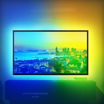 TV 간접 조명 앰비언트 라이트 4K HDMI 셋톱박스 90인치까지 가능, 90인치 이하 모니터 & TV 전용, TV단독사용불가 셋톱박스/PC/플스와 함께사용