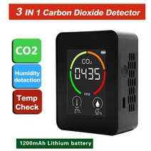 미세먼지측정기 공기질 이산화탄소 경보기 실내공기 6In 1 PM2.5 PM10 HCHO TVOC CO 다기능 대기 질 모니터, CHINA, 3 in 1 Black