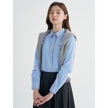 [빈폴레이디스] [Essential] 블루 코튼 클래식핏 스트라이프 셔츠 (BF2864CE2P)