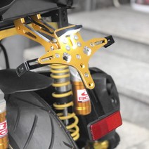야마하 2022 XMAX300 튜닝 번호판 리스킷 리어 숏 휀다 날개 브라켓 전년식 장착가능, Gold - 골드