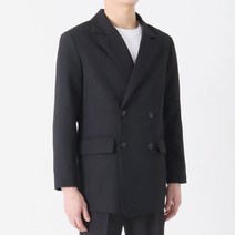 지지블랙 알렉산더 더블 자켓 블레이저 세미 오버핏 빅사이즈 정장 마이