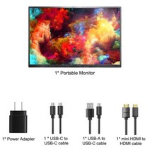16 인치 2.5K 2560x1600 휴대용 모니터 1610 100% sRGB 400Cd/m HDR 디스플레이 게임 화면 노트북 Mac 전화 Xbox PS4/5 스위치, [04] No case stand, [04] 미국 플매트 카펫 러그