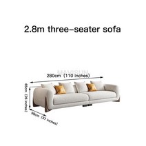 라왕합판테이블 원목수납함 우드테이블 라왕합판 단단한 목재 양털 벨벳 소파 이탈리아 미니멀리스트 소형 아파트 거실 모던 맞춤형 패브릭 화이트 러브시트 가구, 28m sofa